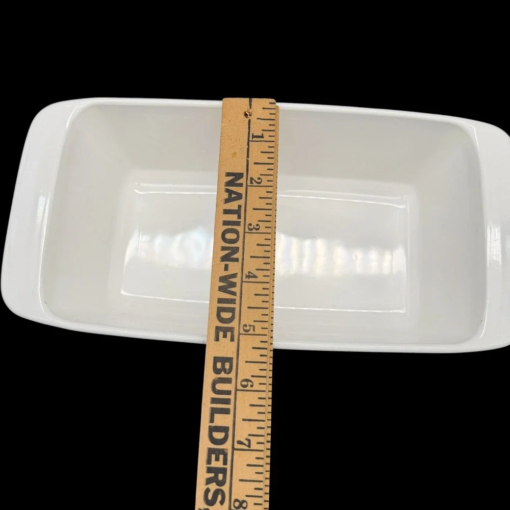 Corning Ware Blue Cornflower Loaf Pan P-315 2 QT Vintage White Rectangular Baker